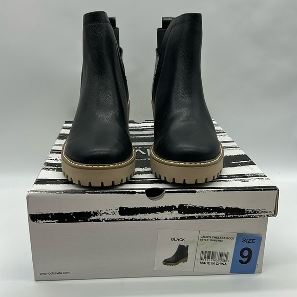 2511- dv by Dolce Vita Rancher Chelsea Boots Black Size 9 NWT - Picture 8 of 13
